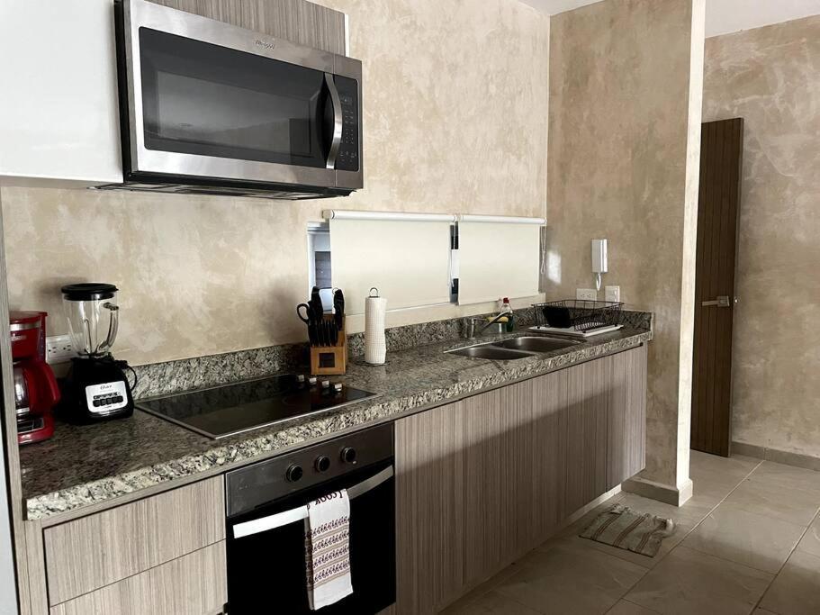 Departamento Dentro De Aldea Zama Apartment Tulum Bagian luar foto