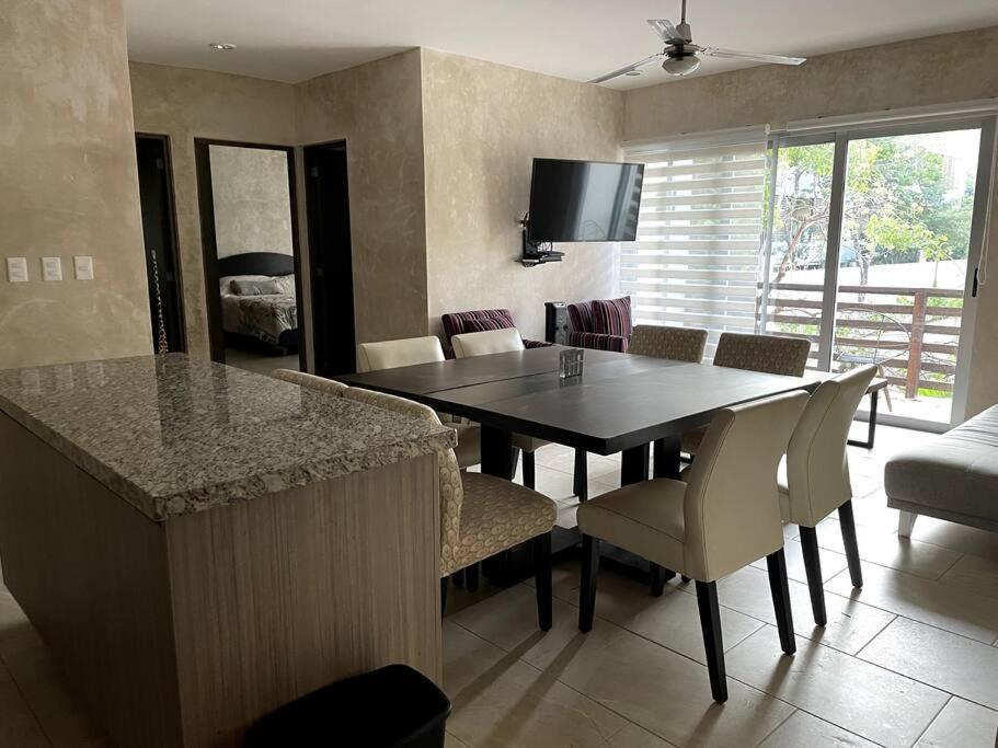 Departamento Dentro De Aldea Zama Apartment Tulum Bagian luar foto